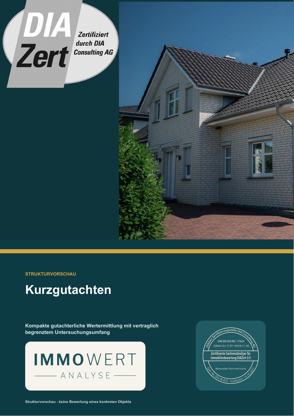 Deckblatt der Strukturvorschau Kurzgutachten