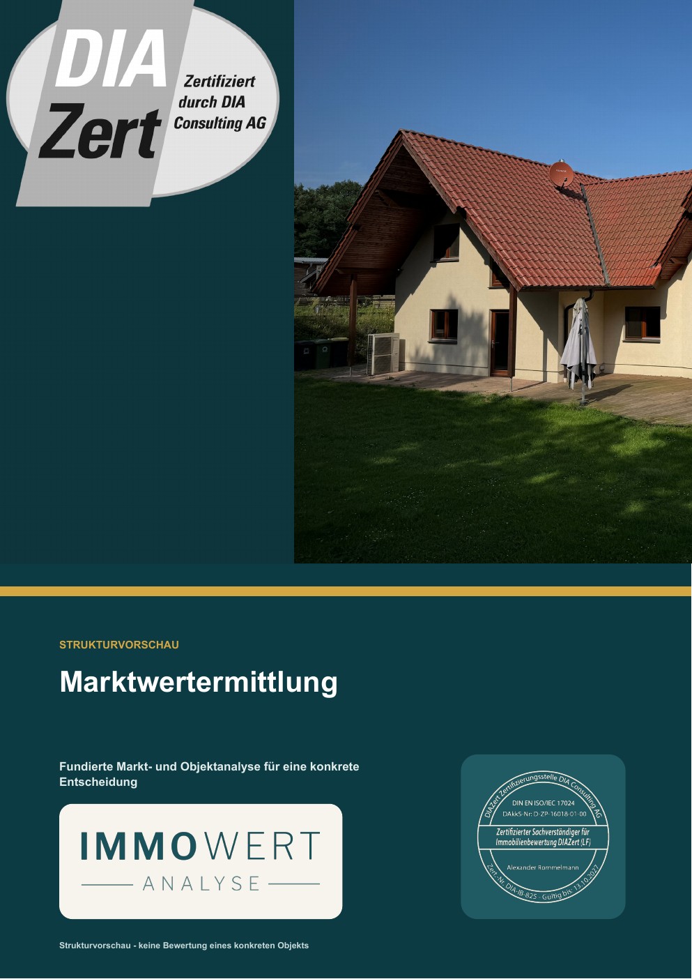 Deckblatt der Strukturvorschau Marktwertermittlung
